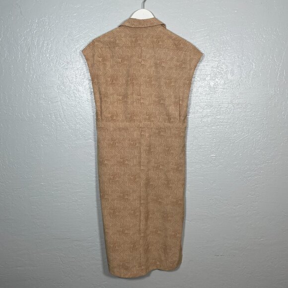 REI Women XS Tan Brown Print Sun Up Shirt Dress Button Front Pockets UPF 50 - Picture 6 of 10